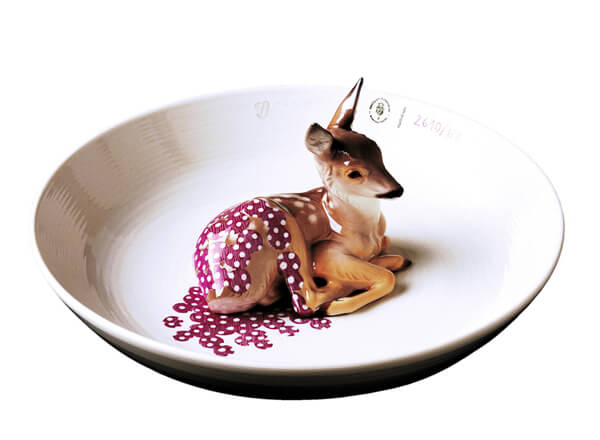 Hand-Painted Ceramic Animal Bowls by Hella Jongerius