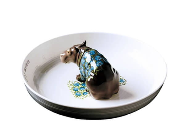 Hand-Painted Ceramic Animal Bowls by Hella Jongerius