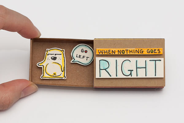 Playful Matchbox Greeting Cards with Hidden Message