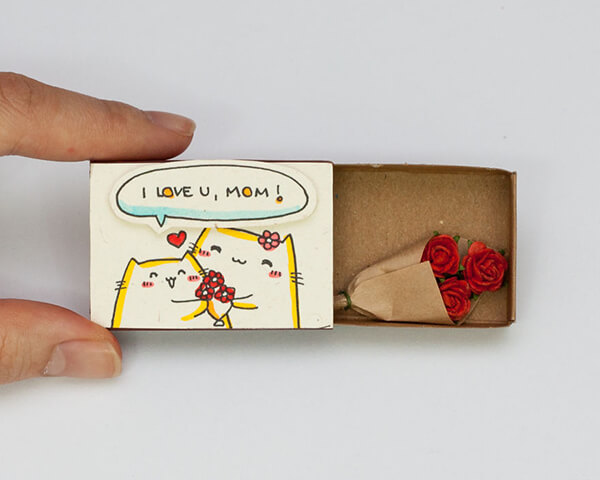 Playful Matchbox Greeting Cards with Hidden Message