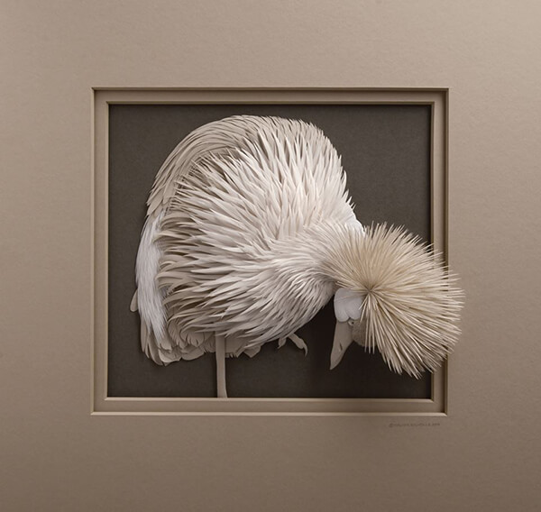 Unbelievable Delicate Paper Sculptures of Birds by Calvin Nicholls