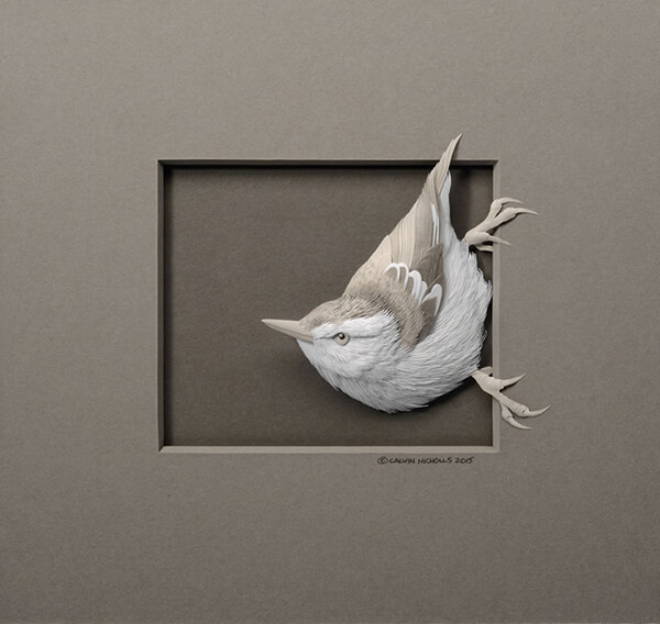 Unbelievable Delicate Paper Sculptures of Birds by Calvin Nicholls