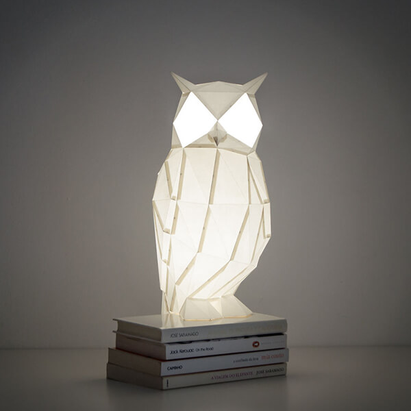 Origami Inspired Paper Animal Lamps