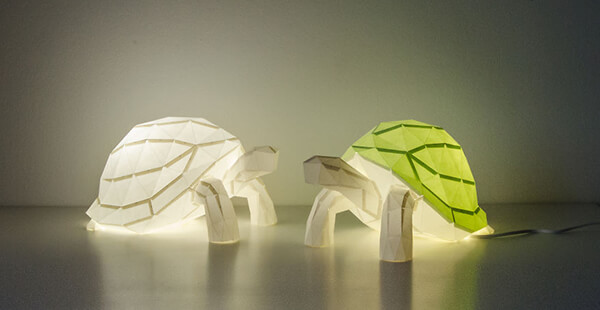 Origami Inspired Paper Animal Lamps