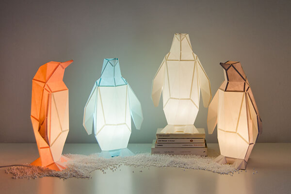 Origami Inspired Paper Animal Lamps