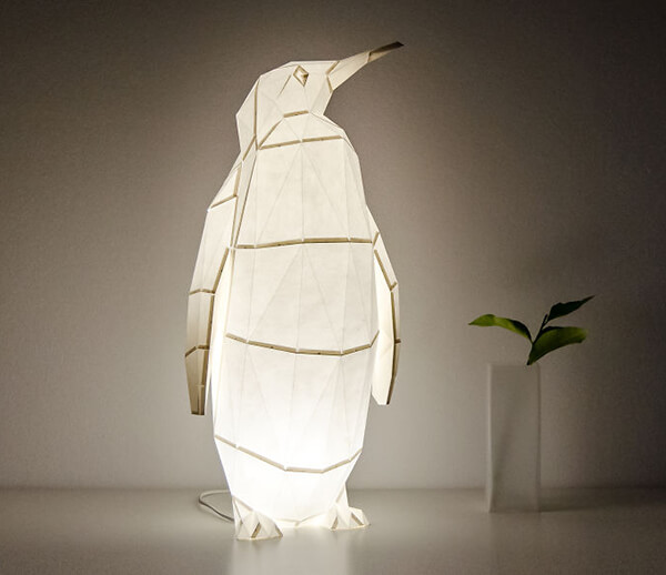 Origami Inspired Paper Animal Lamps - Design Swan