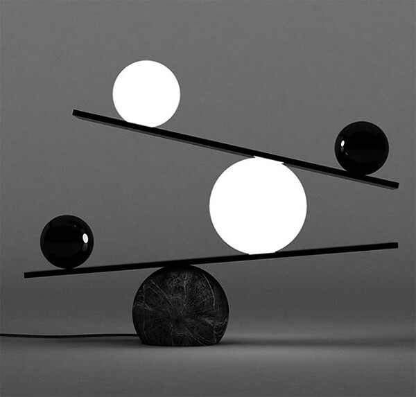 Balance Lamp: Dark and Light, Black and White, All in One Lamp