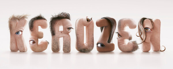 Creepy Human Typography with Human Features