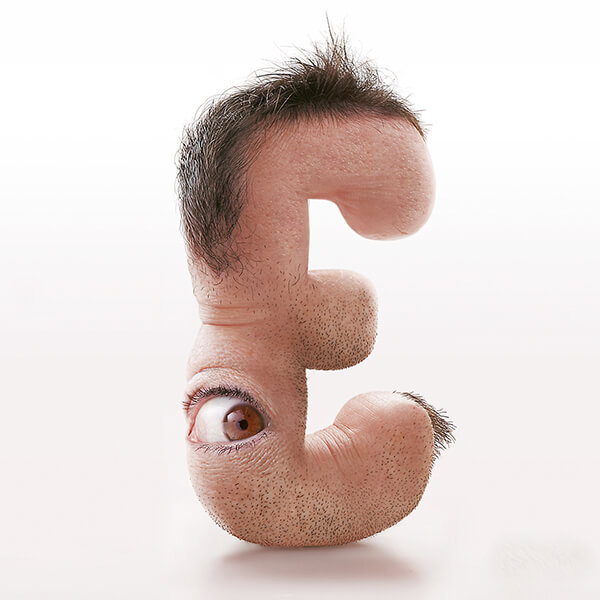 Creepy Human Typography with Human Features