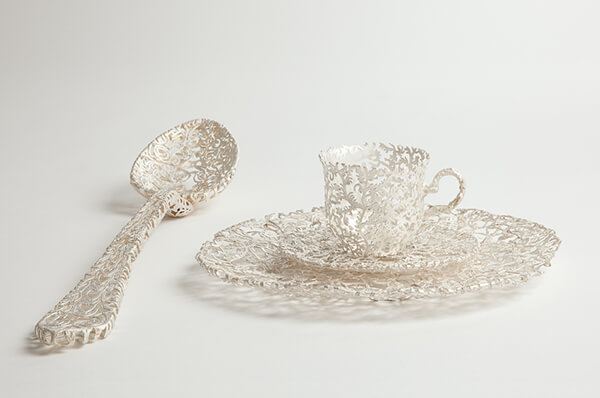 Gorgeous Gold and Silver Sculpted Tableware Inspired by Historical European Works