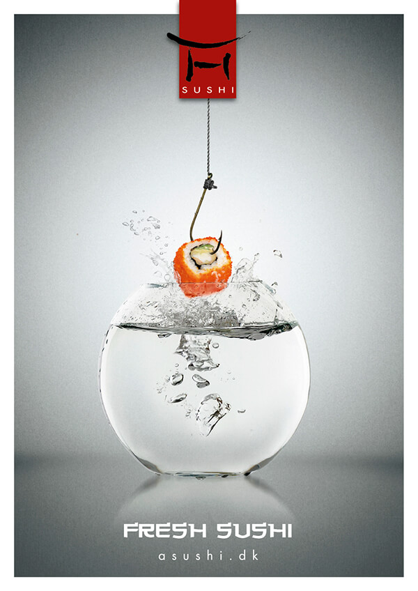 Creative Sushi Ads Try to Prove How Fresh Sushi Can Be