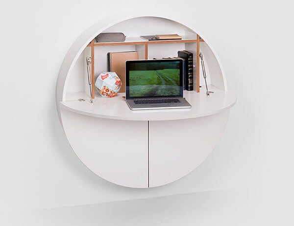 Pill Wall Mounted Desk: a Multifunctional and stylish Cabinet Can Double as Work Surface