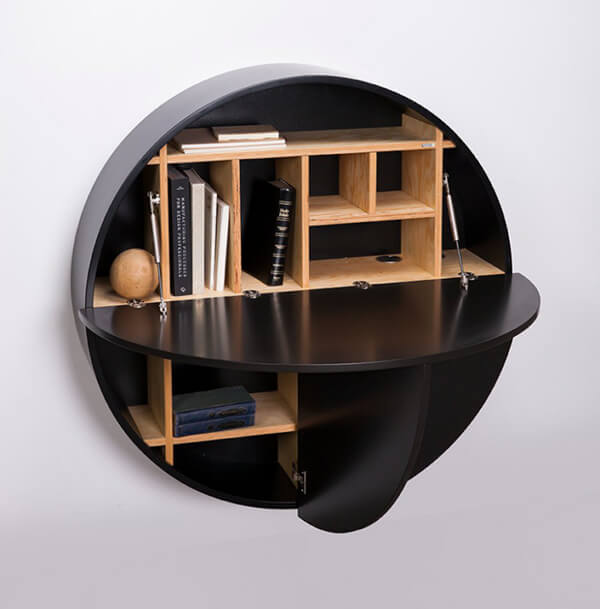 Pill Wall Mounted Desk: a Multifunctional and stylish Cabinet Can Double as Work Surface