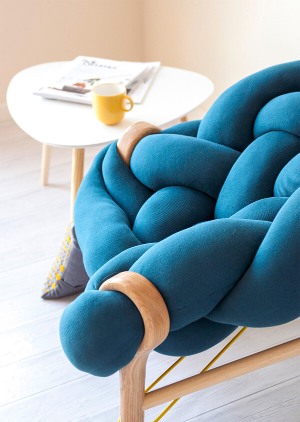 Incredibly Comfy Looking Chairs Woven From Overstuffed Knit Tubes
