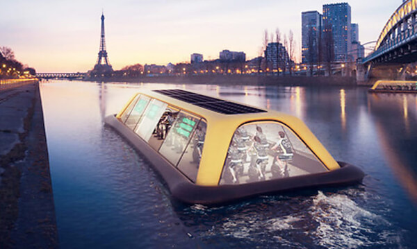 Paris Navigating Gym: Floating Gym Powered by Human Energy