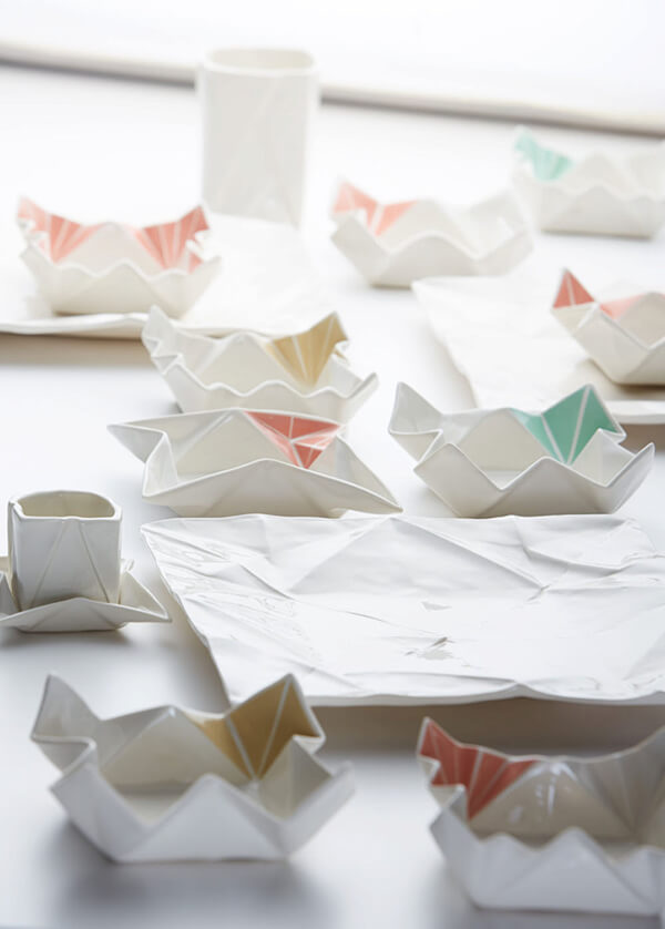 Unusual Ceramic Origami Tableware by Moij Design