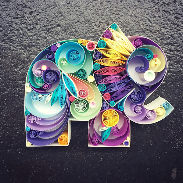 Colourful quilling designs by Instabul-based artist