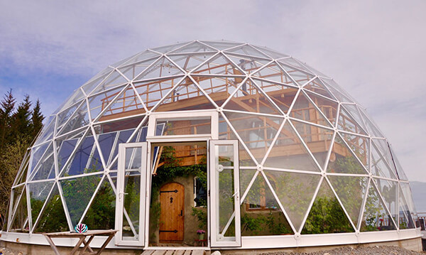 Family of Six Live in A Self-Built House Under A Solar Geodesic Dome In The Arctic Circle