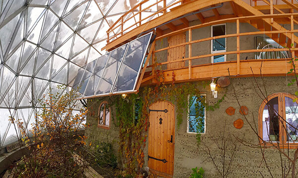 Family of Six Live in A Self-Built House Under A Solar Geodesic Dome In The Arctic Circle