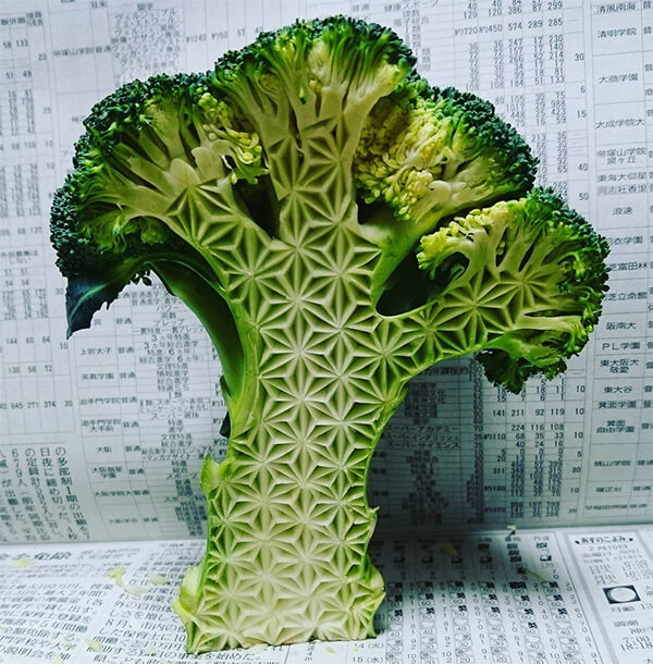 Geometric Style Food Carving by Gaku