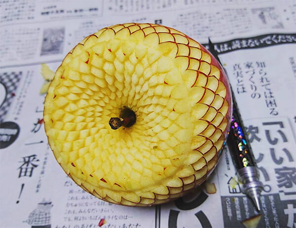 Geometric Style Food Carving by Gaku