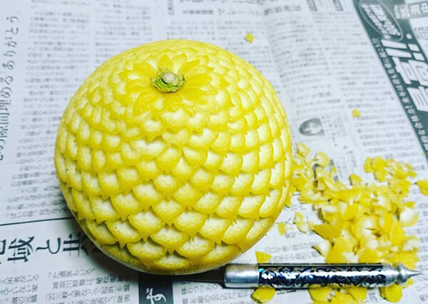 Geometric Style Food Carving by Gaku