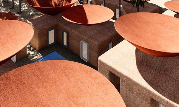 Bowl-Shaped Roof For Rainwater Collection and Natural Cooling in Arid Environments