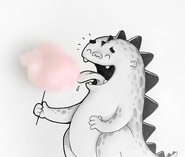 Drogo, the Adorable Illustrated Dragon is Exploring Our World