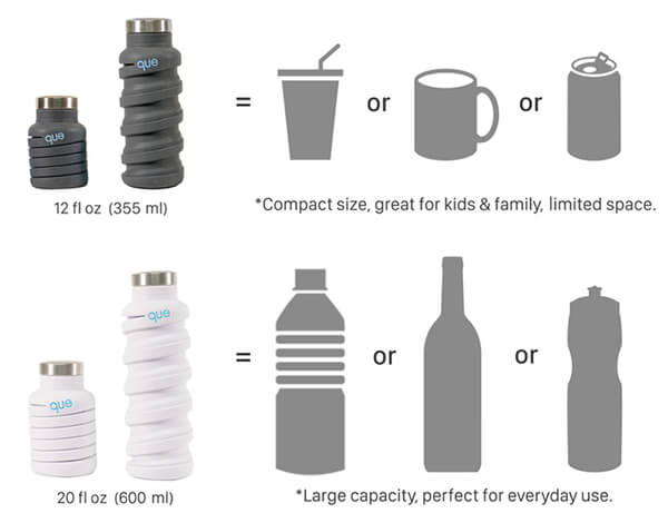 Que Bottle: The Collapsible Travel Water Bottle