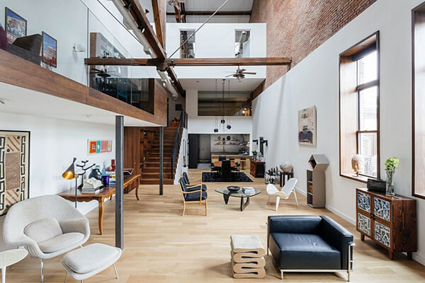 Unusual Tall Loft Design in New York City