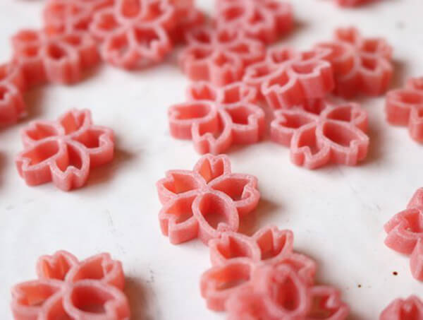 Beautiful Pasta in the Shape of Cherry Blossom