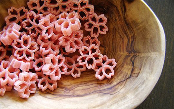 Beautiful Pasta in the Shape of Cherry Blossom