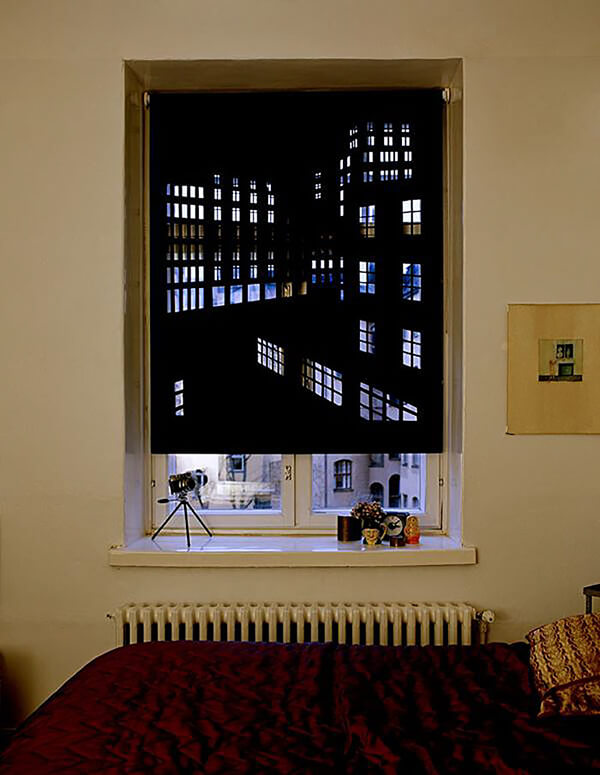 Modern Blinds Smartly Turn Windows Into Illusion Of Glittering Cityscapes At Night