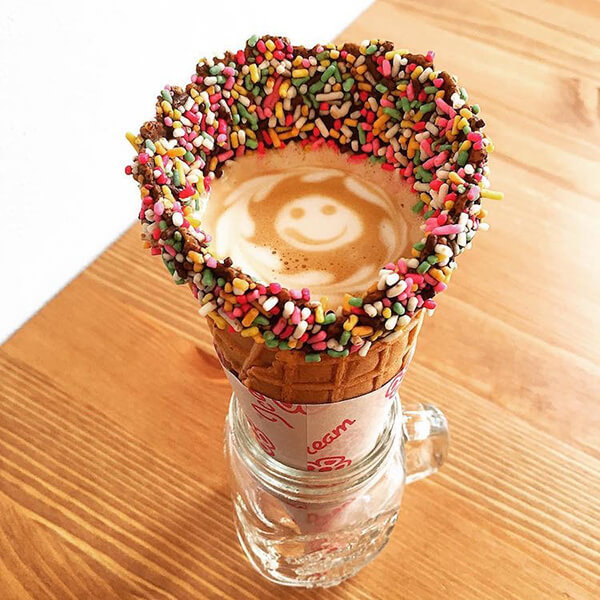 Coffee in Cone: Drink Your Coffee and Eat Your Cup