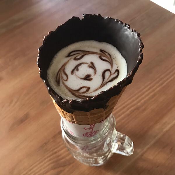 Coffee in Cone: Drink Your Coffee and Eat Your Cup