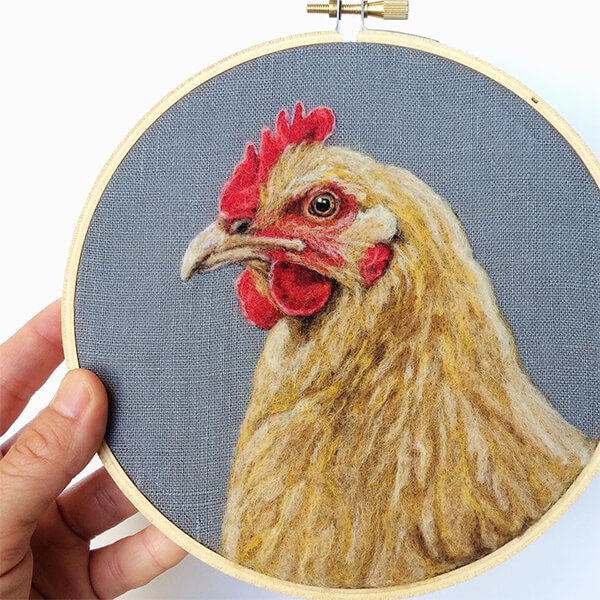 Photo Realistic Felt Animal Paintings by Dani Ives