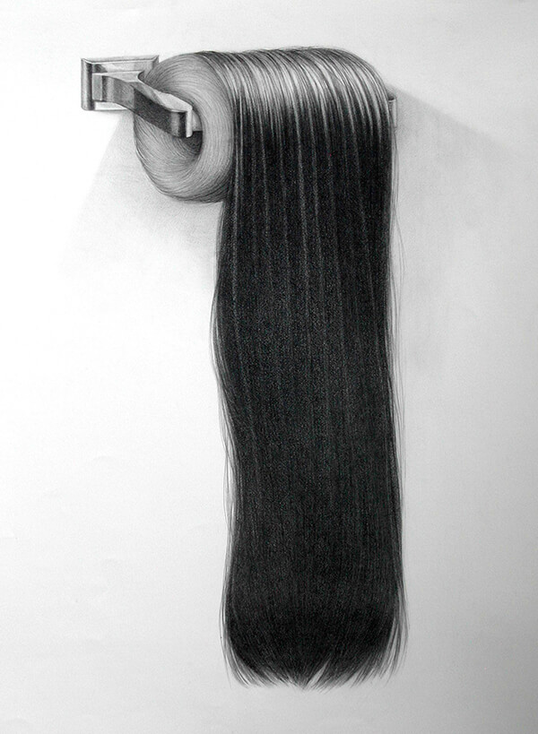 Hair Object: Surreal and Unsettling Drawings of Hair