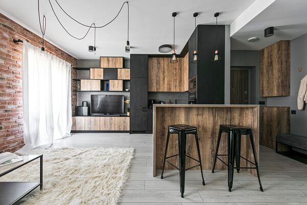  Modern  Industrial  Style Apartment in Lithuania Design  Swan