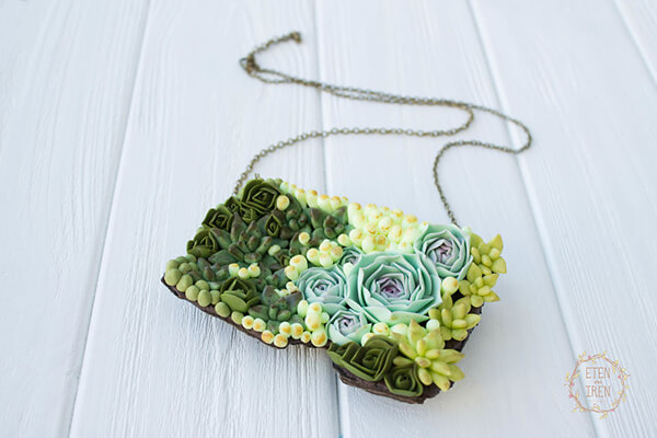 Realistic Clay Succulents Shaped Jewelry