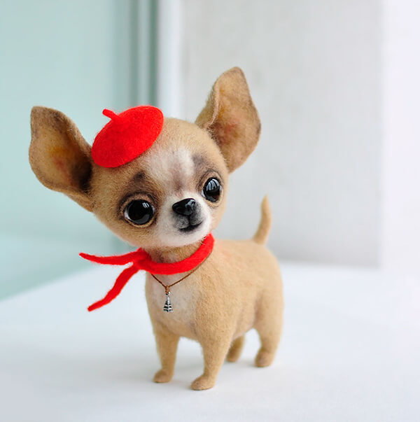 Realistic and Adorable Felted Dogs