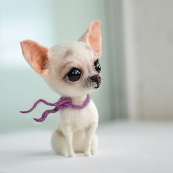 Realistic and Adorable Felted Dogs