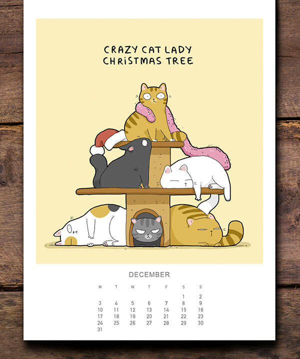 A Cat Calendar To Make 2018 Pawesome - Design Swan