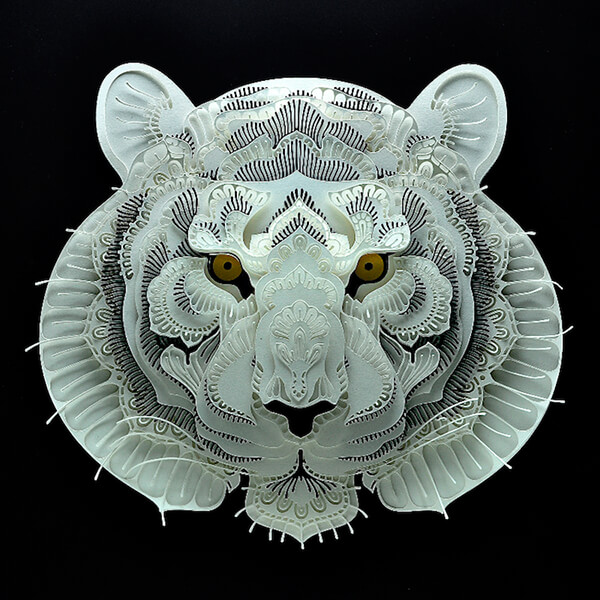 Intricately 3D Paper Cut by Patrick Cabral