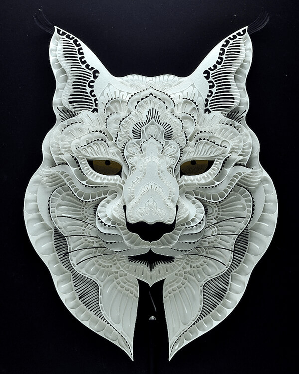 Intricately 3D Paper Cut by Patrick Cabral