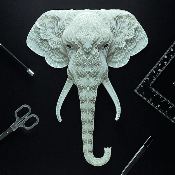 Intricately 3D Paper Cut by Patrick Cabral