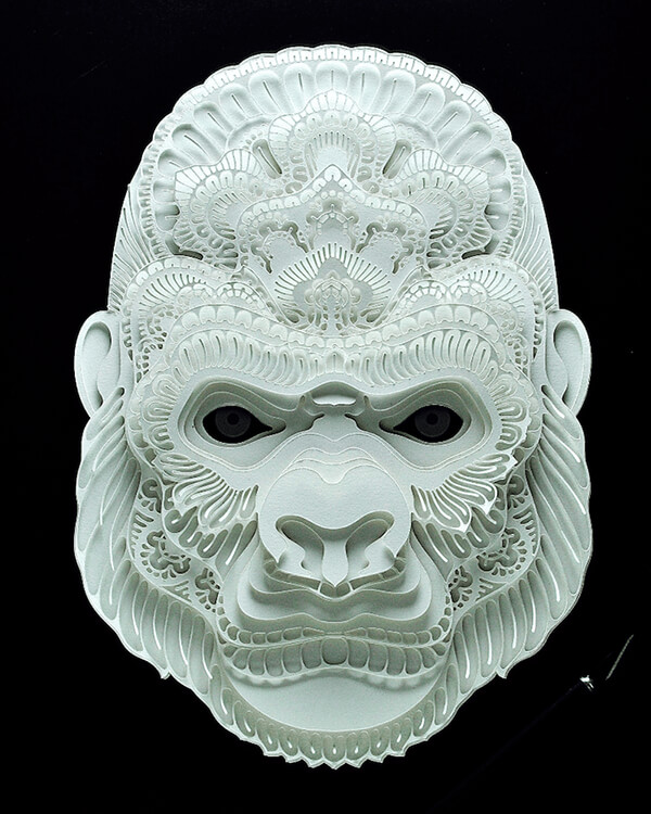 Intricately 3D Paper Cut by Patrick Cabral