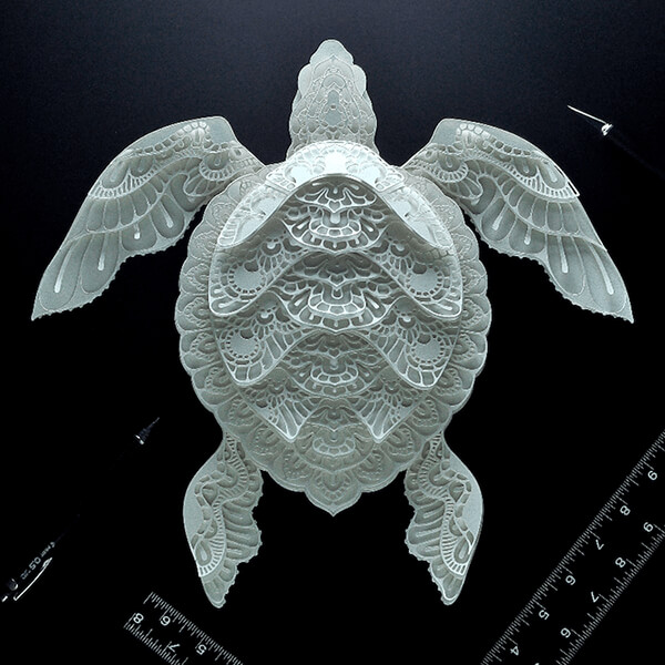 Intricately 3D Paper Cut by Patrick Cabral