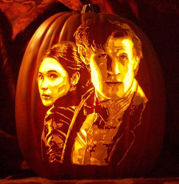 Amazing Pumpkin Portrait Carving by The Pumpkin Geek