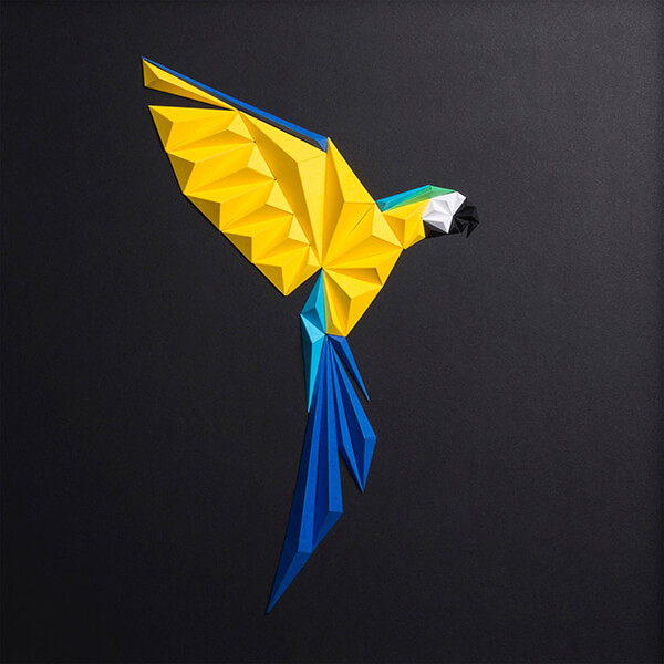 Geometric Paper Bird by Tayfun Tinmaz