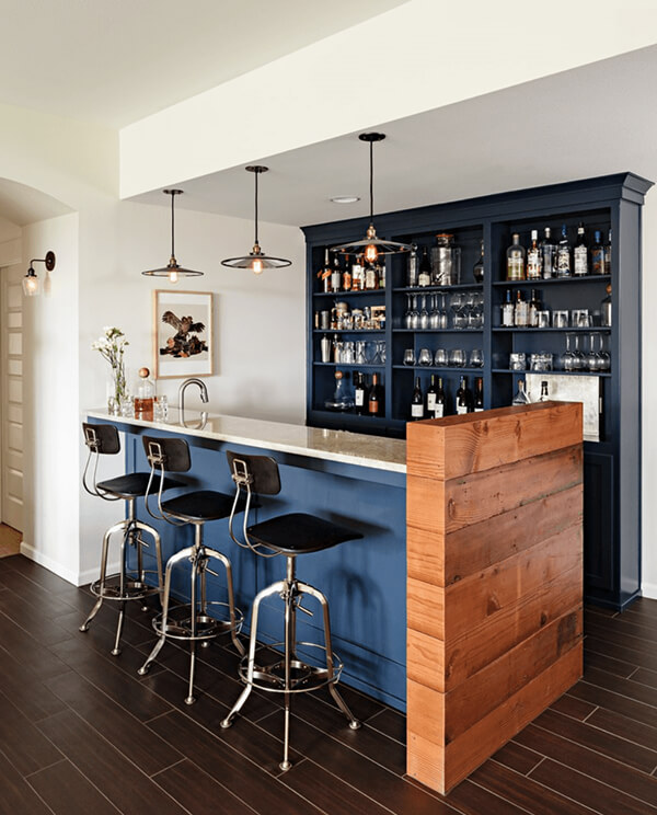 Unique At Home Bar Ideas with Electrical Design